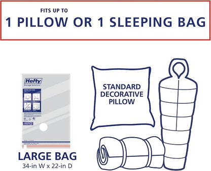 Hefty Vacuum Bags for Clothes 4 Pack, Space Saving Large Vacuum Storage Bags - Image 6