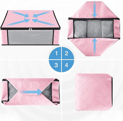 HomeHacks Storage 10-Pack Clothes Organizer Storage Bags Foldable Storage Box - Image 3