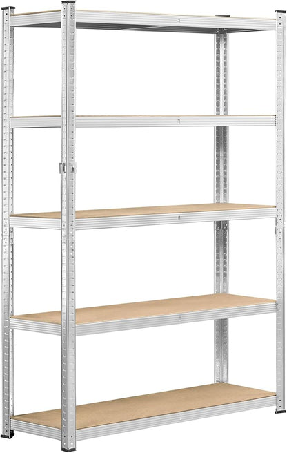 Yaheetech 5-Tier Heavy Duty Storage Shelves 35.5" W x 12" D x 71" H Silver | by Unknown