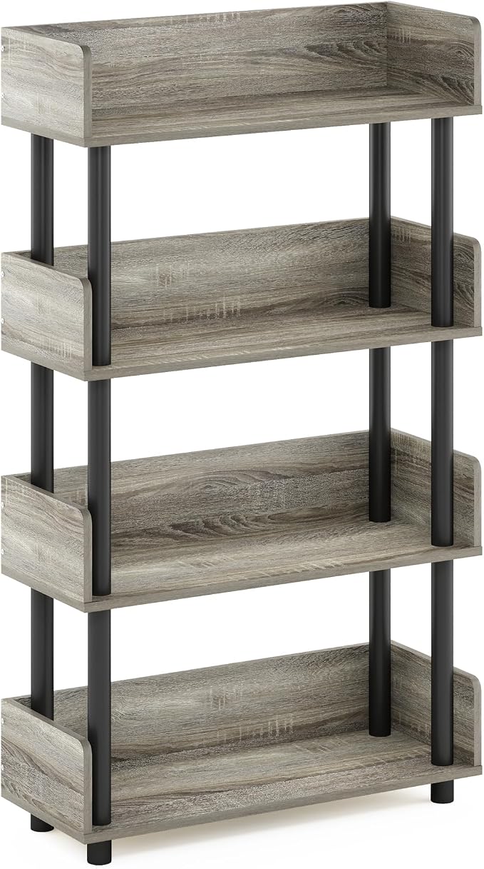 Furinno TURN-N-TUBE 4-Tier Display Shelf, Storage Shelves, Book Shelf, Open - Image 6