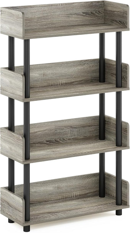 Furinno TURN-N-TUBE 4-Tier Display Shelf, Storage Shelves, Book Shelf, Open - Image 6