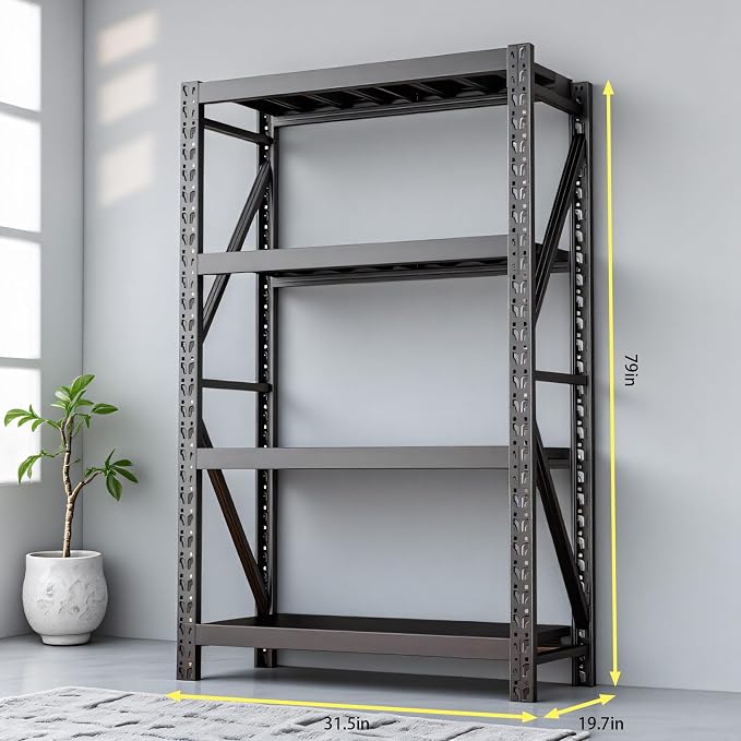 torage Shelves, Garage Shelving Heavy Duty Metal Adjustable Garage Shelves - Image 2