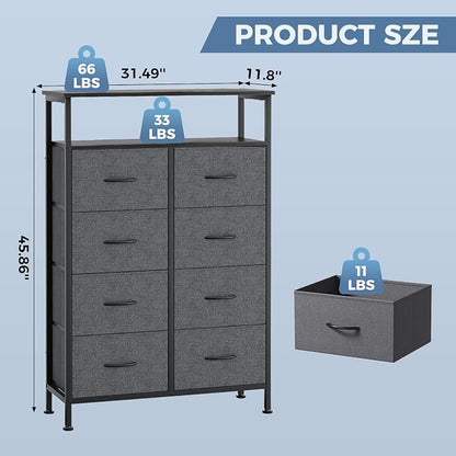 DUMOS 8 Drawers Fabric Dresser - Image 3
