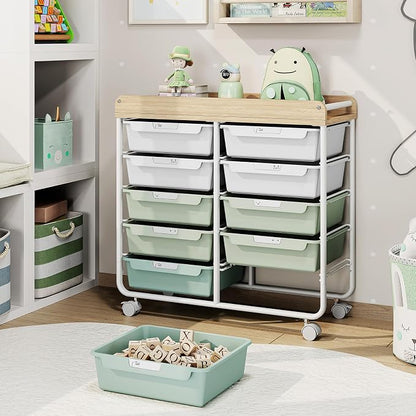 10 Drawer Rolling Storage Cart - Image 2