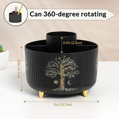 SKYDUE 360 Degree Rotating Desk Organizer, Dual-Purpose Pencil Pen Holder - Image 2