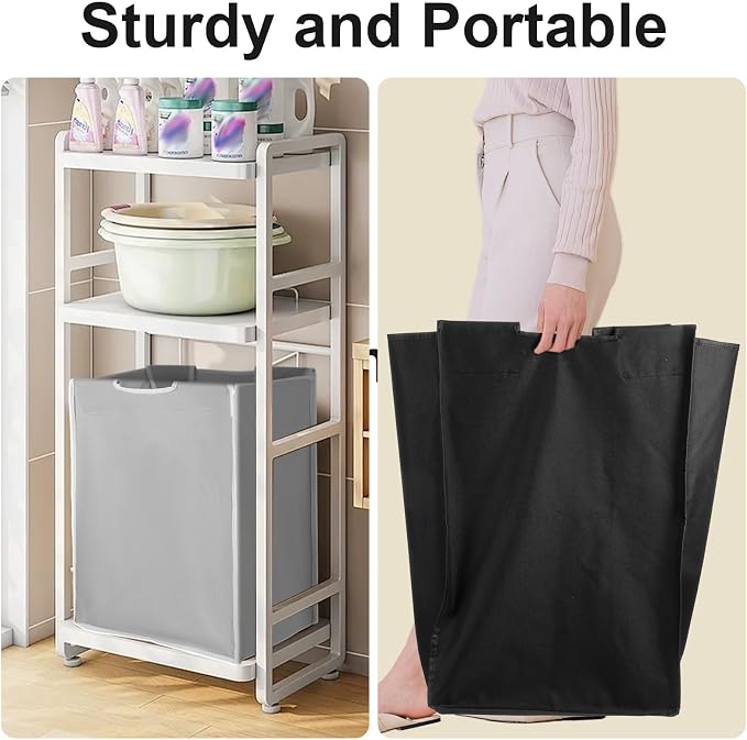 4 pcs Laundry Sorter Replacement Bags Hamper Cart Removable Replacement Laundry - Image 3