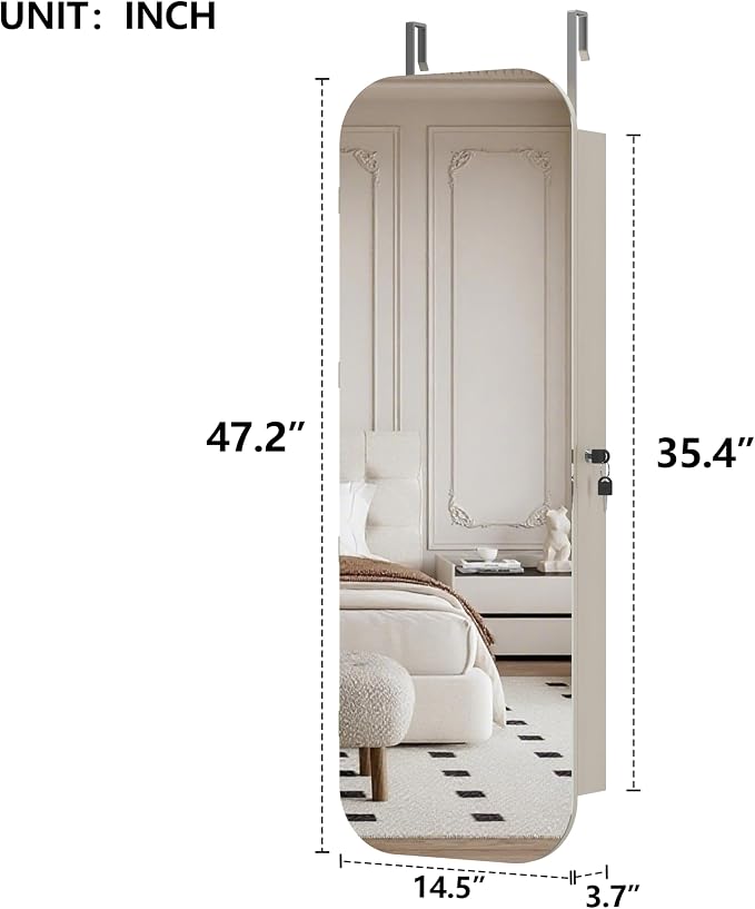 Montary Door or Wall-Mounted Jewelry Cabinet - Image 2