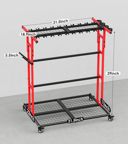 CCCEI Garage Organization with Wheels, Outdoor Gargen Yard Shed Tools Organizer - Image 7