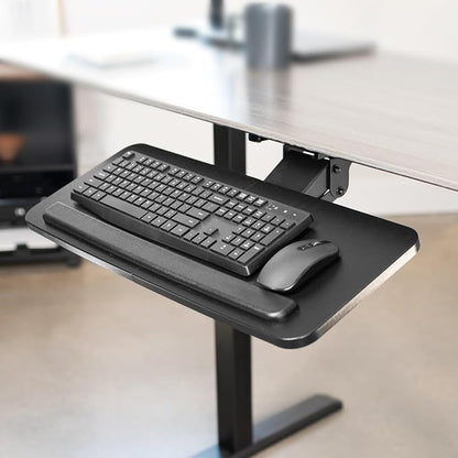 VIVO Adjustable Computer Keyboard & Mouse Platform Tray Ergonomic Under Table - Image 2