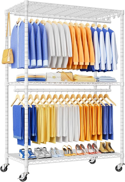P8 Heavy Duty Clothes Rack（With Extended Width Design） Rolling Clothing Racks by UlifHome