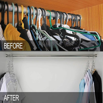 KLEVERISE 20 Pack Metal Space Saving Hangers, Stainless Steel Hangers, Magic - Image 7
