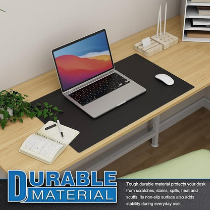 K KNODEL Small Office Leather Desk Mat, Mouse and Keyboard Pad, Computer and - Image 5