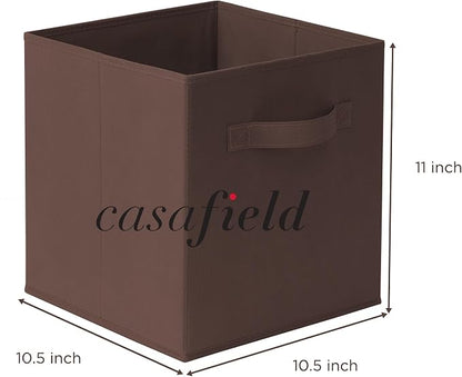Casafield Set of 6 Collapsible Fabric Cube Storage Bins, Cubby Organizers & More - Image 7