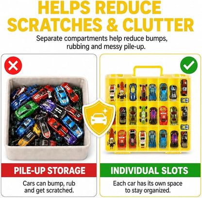Toy Car Storage Case for Hot Wheels for Matchbox Cars, 48-Slot Organizer | - Image 4