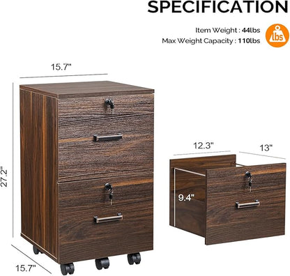 VINGLI 2 Drawer File Cabinet - Image 3