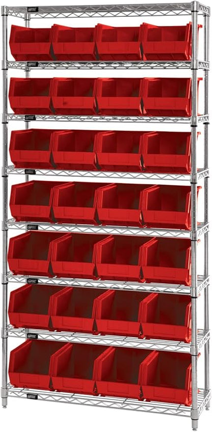 Quantum Storage QUS234 Heavy-Duty Stackable Plastic Storage Bins - Image 5