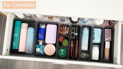 Kutesna 15PCS Interlocking Drawer Organizer, Plastic Desk Organizers Set | - Image 3