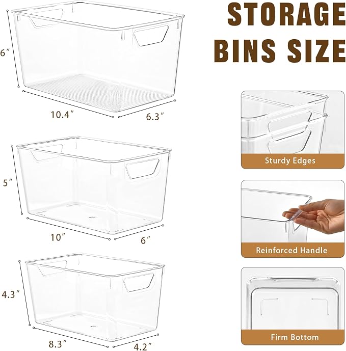 12 Pack Organizers and Storage, Pantry Organization and Storage Bins, Cabinet - Image 2