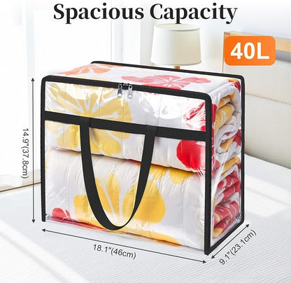 SpaceTrove Clear Storage Bags, 4 Pack Under Bed Storage and Closet Organizers - Image 3