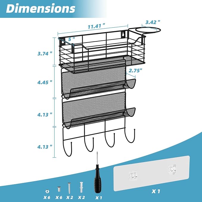 VITVITI Metal Hair Tool Organizer Wall Mount, Hair Dryer Holder - Image 6