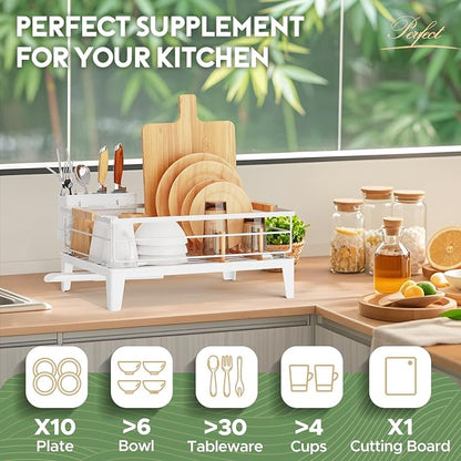 JYPS Dish Drying Rack for Kitchen Counter Decor - Image 4
