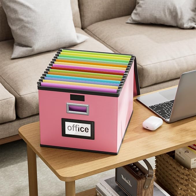 File Organizer Box with Lids, Collapsible File Folder Organizer | File Box with - Image 8