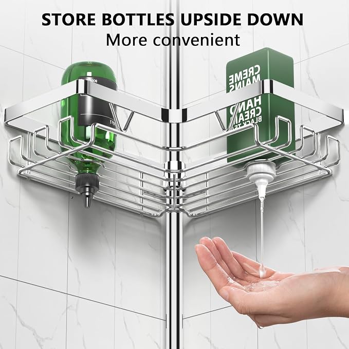 DAOYA Corner Shower Caddy Tension Pole - Image 4