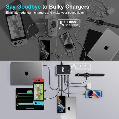 600W USB C Charger Block, Laptop Charger Adapter Compatible - Image 6