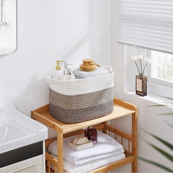 Storage Basket for Organizing, Woven Baskets for Storage, Rectangle Decorative - Image 8