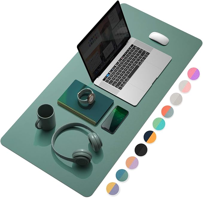 YSAGi Desk Mat, Desk Pad, 35.4" x 17" Laptop Leather Desk Pad Protector by YSAGi