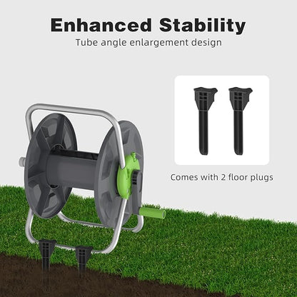 Garden Water Hose Reel Cart, Holds 65-100 Ft of 5/8 Inch, Wall Mounted Garden - Image 5
