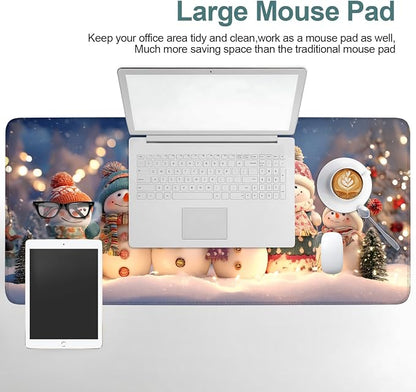 Six Snowmen Gaming Mouse Pad 35.4"x15.7"Desk Mat Anti-Slip Rubber Base & - Image 6