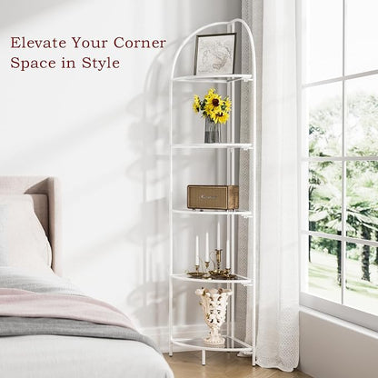 Crofy Foldable 5 Tier Corner Shelf, Metal Corner Plant Stand - Image 4