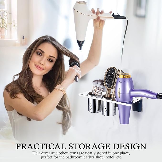 Hair Tool Organizer, Blow Dryer Holder Wall Mounted, Hot Tools Holder Storage - Image 7