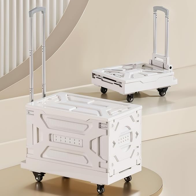 VECELO 88LHeavy-Duty 2-in-1 Foldable Utility Cart, Large Capacity Rolling Crate by VECELO