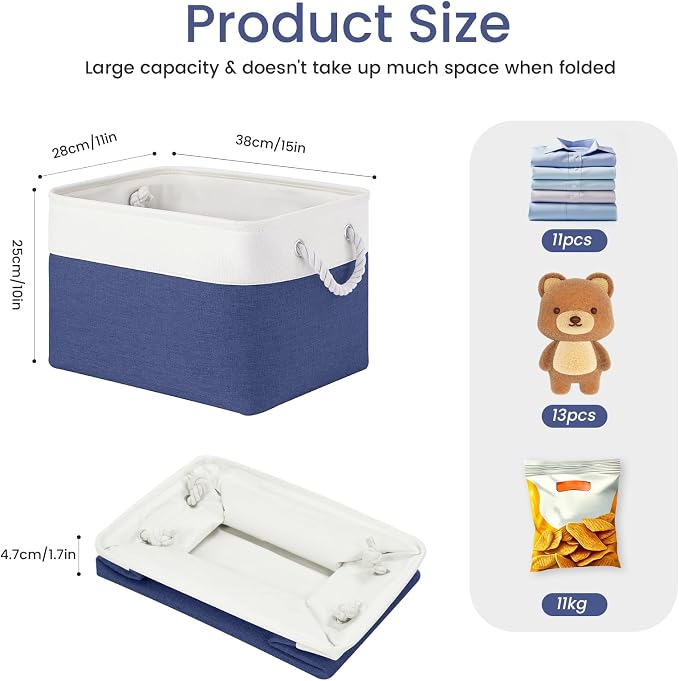 15x11x10 In Foldable Fabric Large Storage Bins - Image 4
