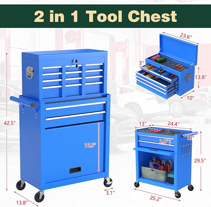 8-Drawer Heavy Duty Tool Chest - Image 3