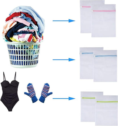Mesh Laundry Bags 6-Pack Medium 16 x 12 Inch Laundry Wash Bag Colorful Zipper - Image 6