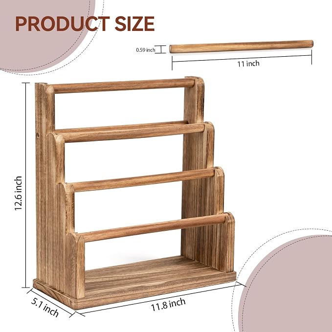 Emfogo Bracelet Holder, 4 Tier Bracelet Organizer Storage - Image 7