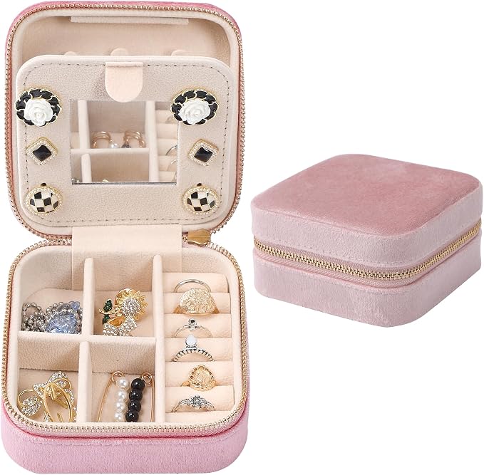 Dajasan Velvet Travel Jewelry Box, Mini Travel Jewelry Case, Small Portable by DAJASAN