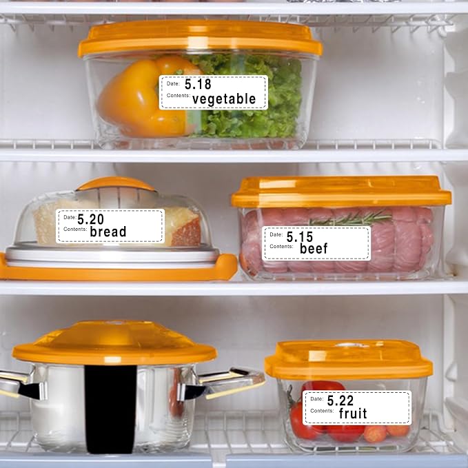 600pcs Removable Freezer Labels, 1x3 Inch Food Storage Stickers Containers Date - Image 4