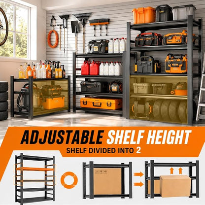 PRESTELION 72" H Garage Shelving, 3000 lbs Heavy Duty Metal Storage Shelves - Image 7