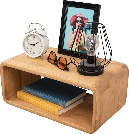 Floating Nightstand Wooden, Bedside Table, Nightstand Shelf, Wall Mounted by Woodches