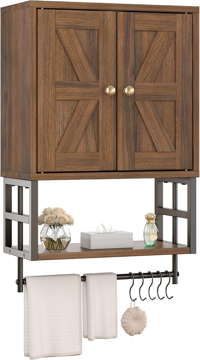 Bathroom Wall Cabinet, Farmhouse Medicine Storage by FUNHUKSON