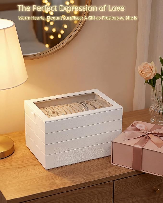 4-Layer Stackable Jewelry Organizer Trays - Image 8