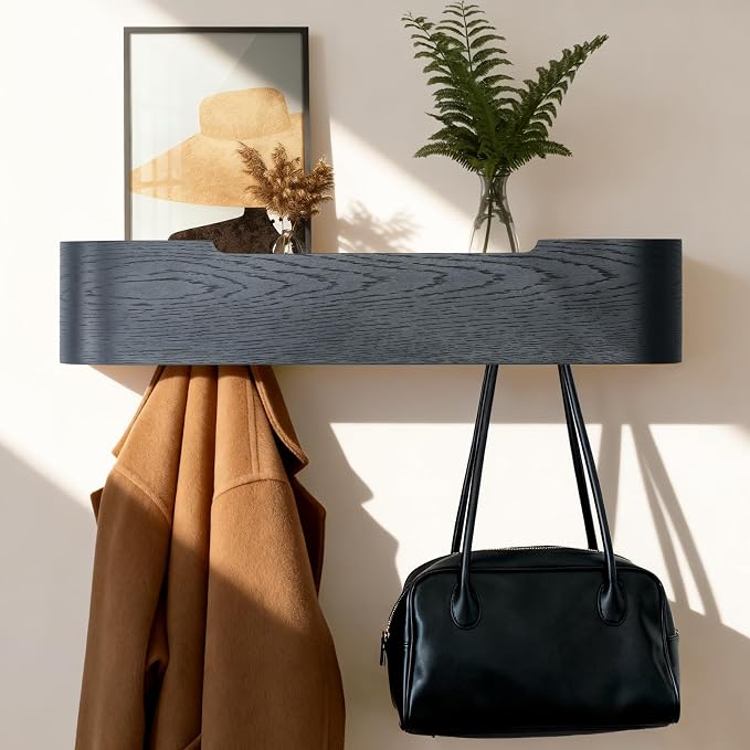 Wall Coat Rack Floating Shelves Modern Coat Rack Wall Mount by FURNAWAY