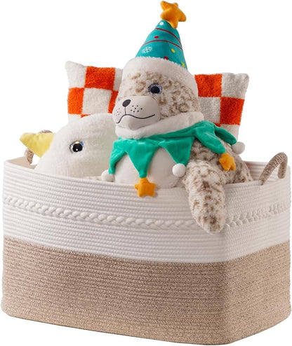 Extra large laundry basket woven from natural cotton rope - Image 9
