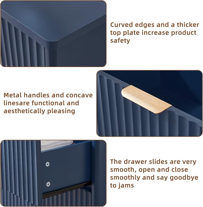 LEYAOYAO Fluted 5 Drawers Dresser - Image 8