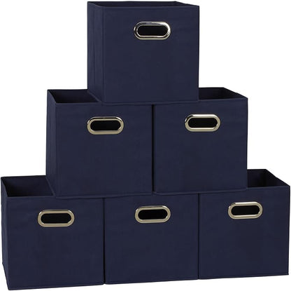 Household Essentials 81-1 Foldable Fabric Storage Bins | Set of 6 Cubby Cubes - Image 5