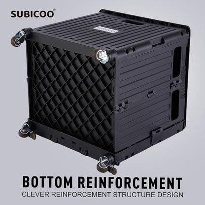 Folding Utility Cart Portable Rolling Crate Handcart Shopping Trolley - Image 9
